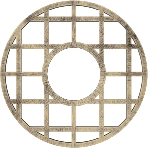 Ekena Millwork O'Neal Architectural Grade PVC Pierced Ceiling Medallion, Antiqued Pale Gold, 22"OD x 8"ID x 3/4"P CMPP22ONAPG - main